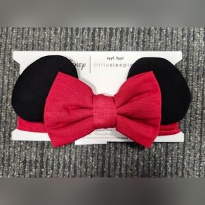 Little Sleepies Bamboo Minnie Headband Bow Ears Disneyland Disney World Red